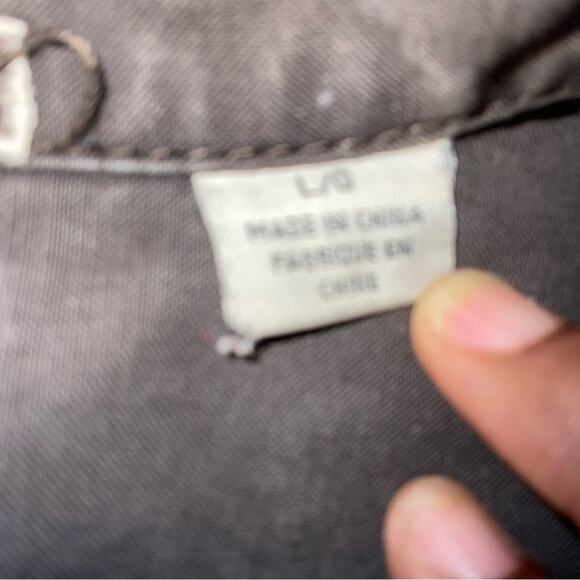 VTG Guess Jeans Brown Band/Military Flesh & Blood Jacket L Flawed Bikercore Punk - Picture 10 of 15